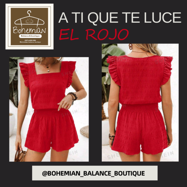 Juego de shorts rojo, en tela fresca. Talla M-L Precio $22.00